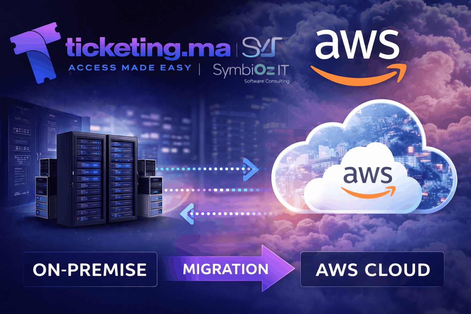 Ticketing saved up 30% with cloud migration